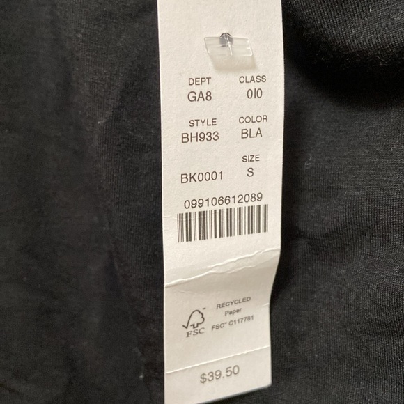 NWT J.Crew FormKnit Black One-shoulder Tank Top Size Small - Picture 3 of 5